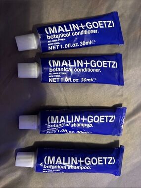 MALIN+GOETZ Blue Botanical Shampoo & Conditioner Travel Tubes